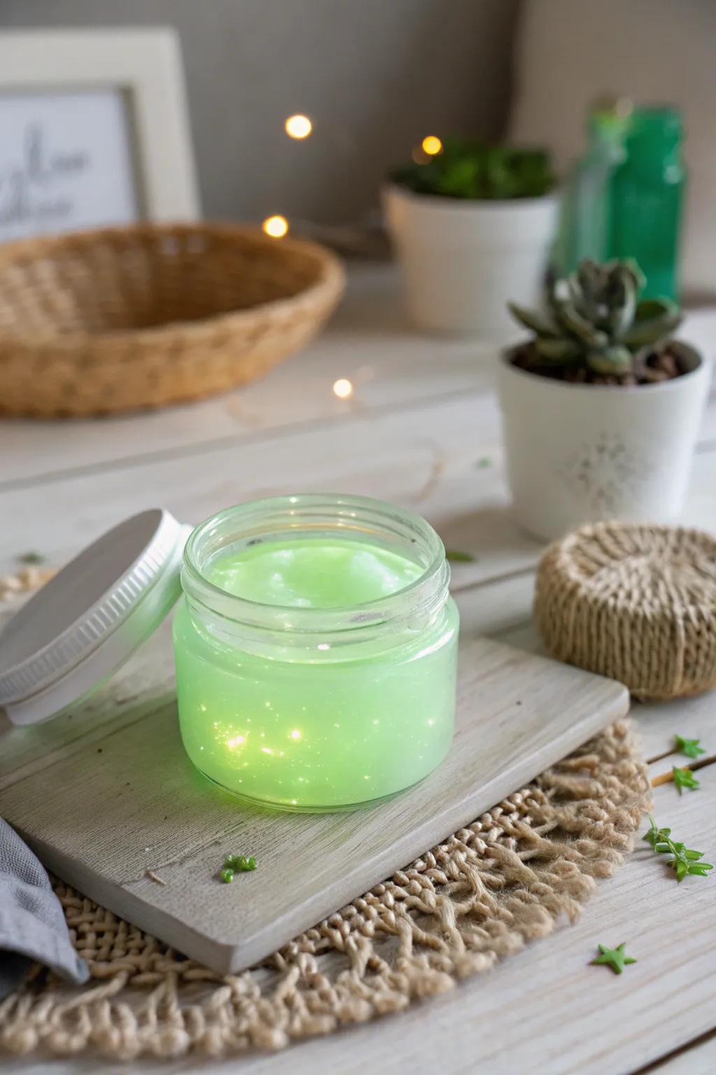 Illuminate your ingenuity with homemade glow-in-the-dark gel: a straightforward, stunning sensory delight.