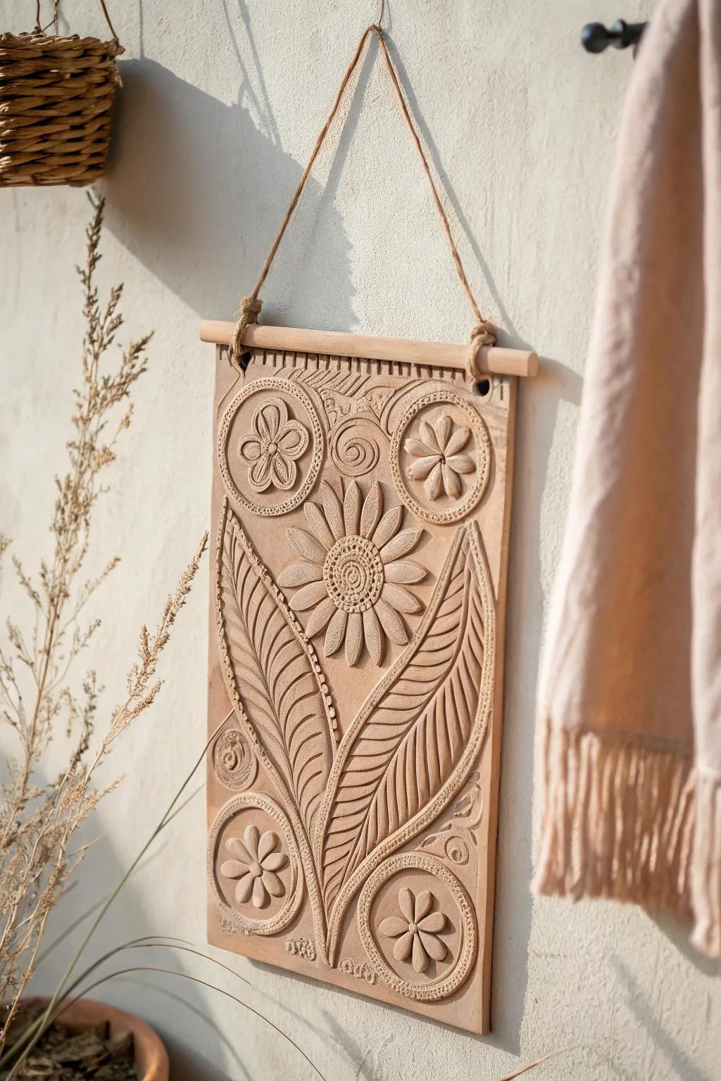 Refine your area through handcrafted refinement: Uncover the realm of clay wall adornments.