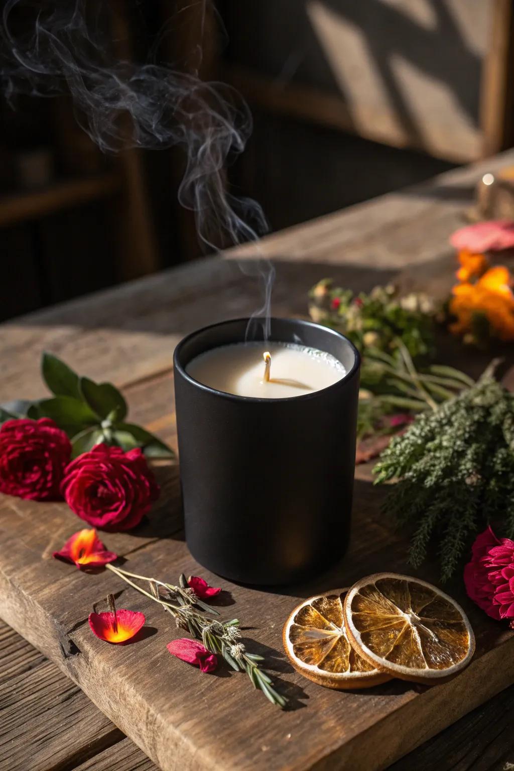 Illuminate Father's Day with the warmth of a handmade aromatic candle.