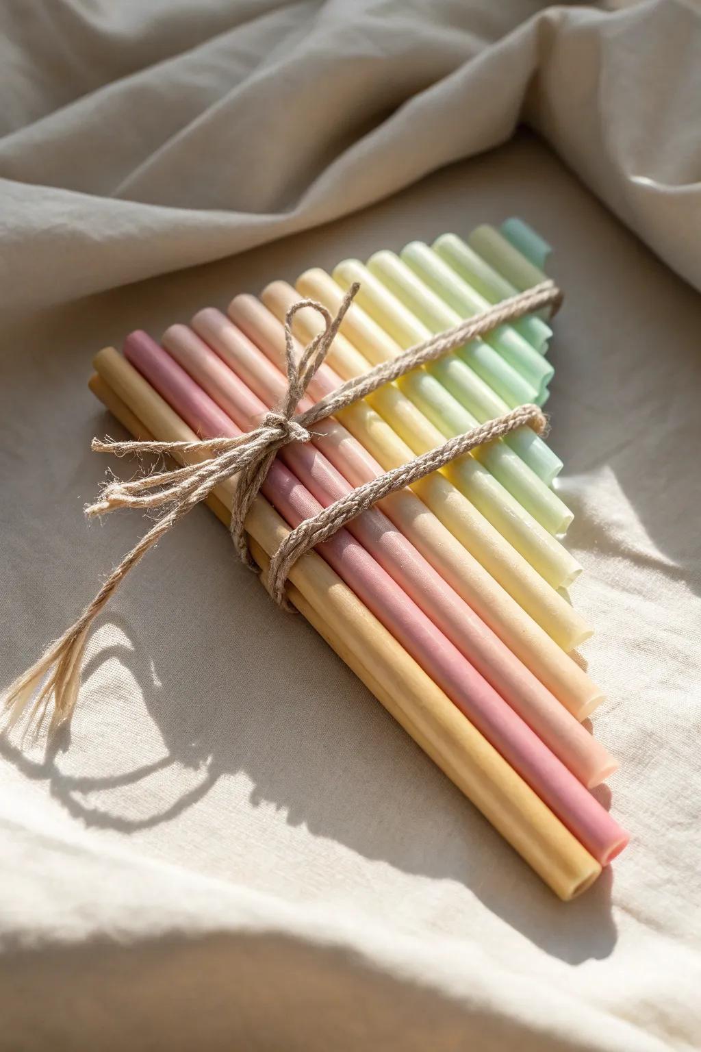 Uncover the uncomplicated delight of melody via a self-made sipping tube harmonic device, where minimalism encounters boho allure.