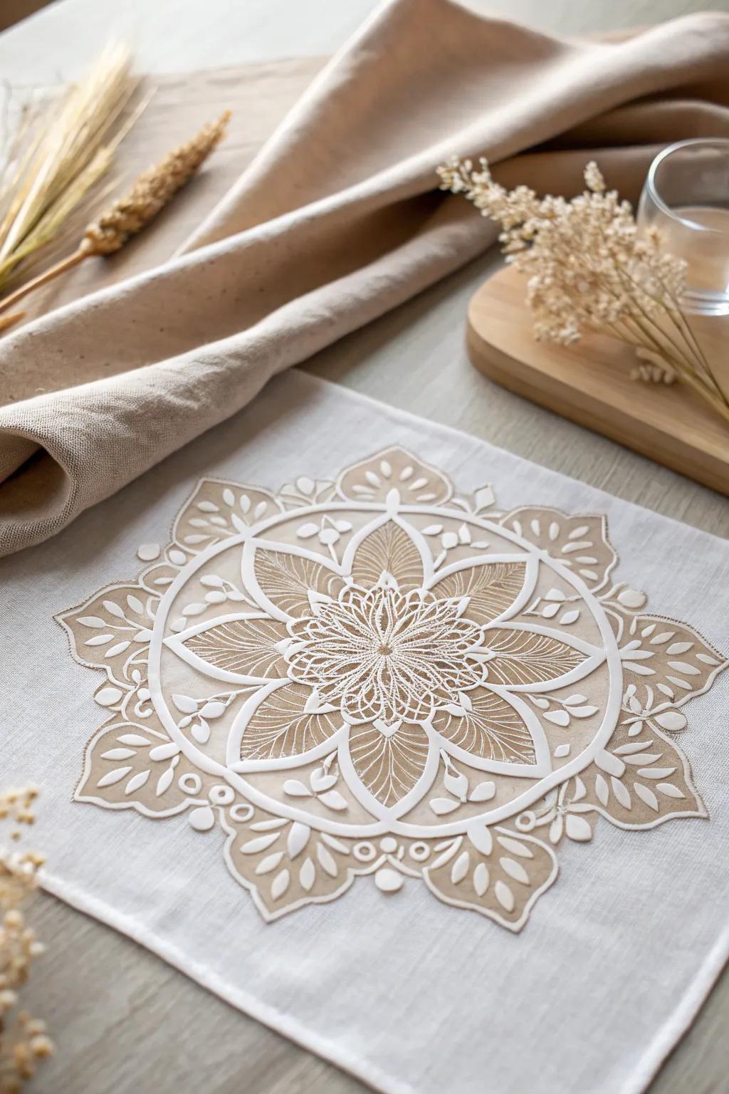 Enhance your DIY endeavors with this superb heated adhesive stencil – a seamless fusion of effortlessness and refinement.