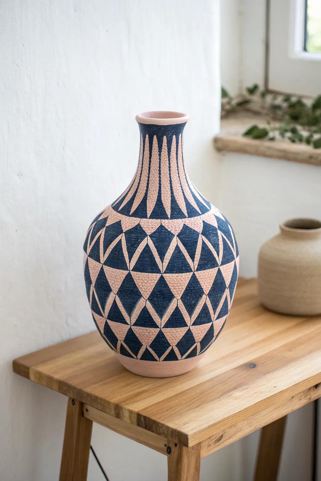 Transform your space with two-tone tessellations—where minimalism harmonizes with artistic charm.