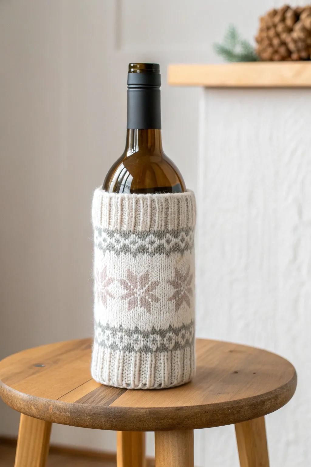 Enclose your holiday cheer in warm beauty through a charming knit sleeve.