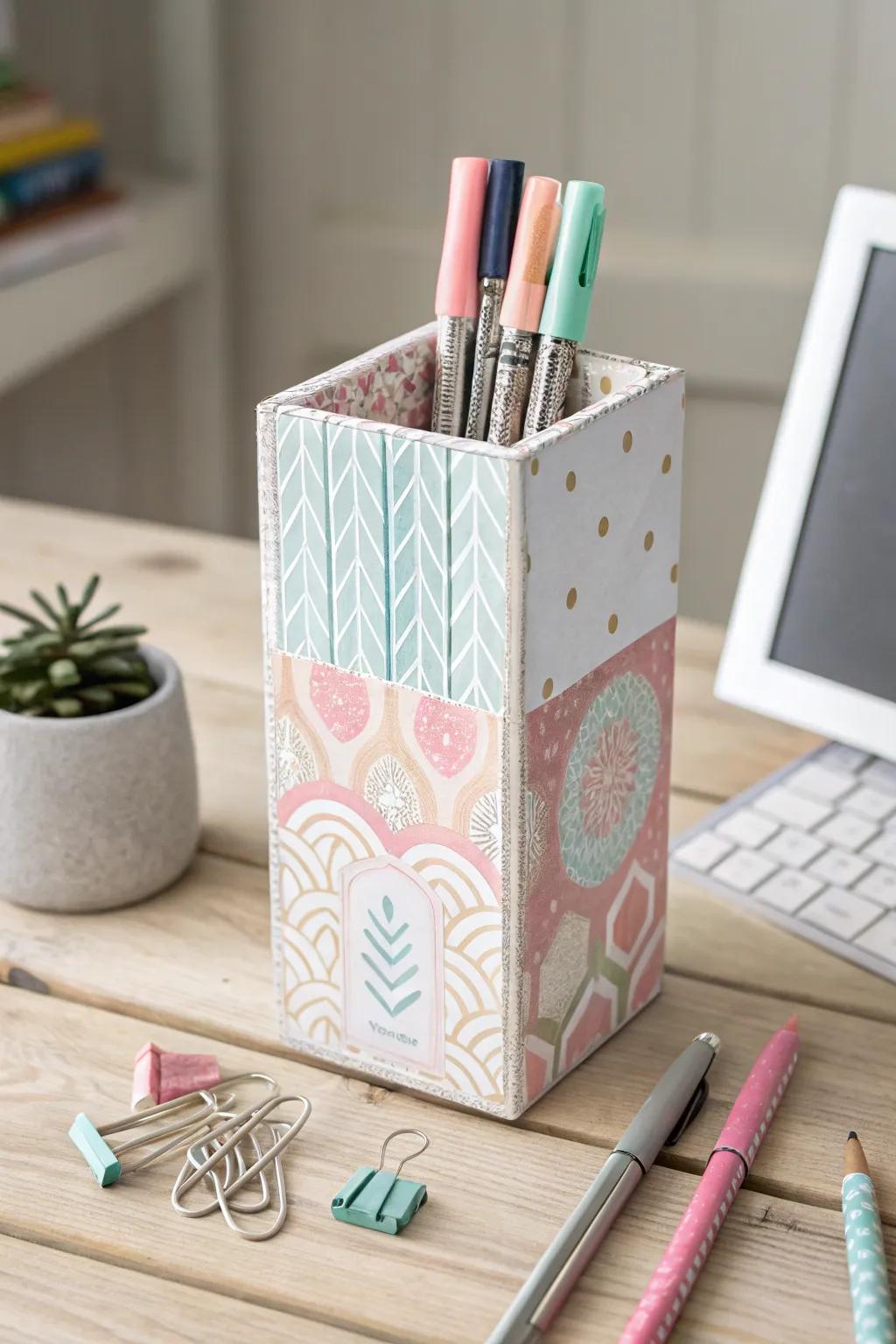 Transform everyday items into charming desk organizers with a touch of Scandinavian minimalism and Boho flair.