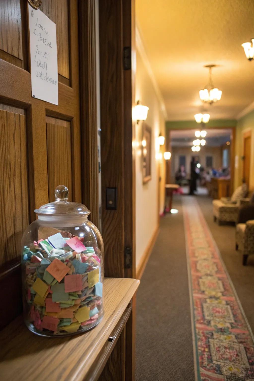 An interactive vessel invites guests to share and receive kindness.