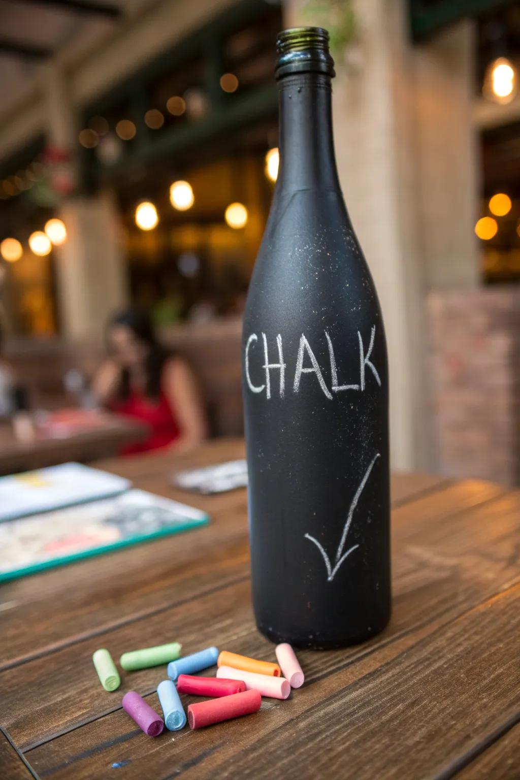 Transform your containers into customizable artistry with chalkboard pigment, ideal for creative expressions and personalized gifts.