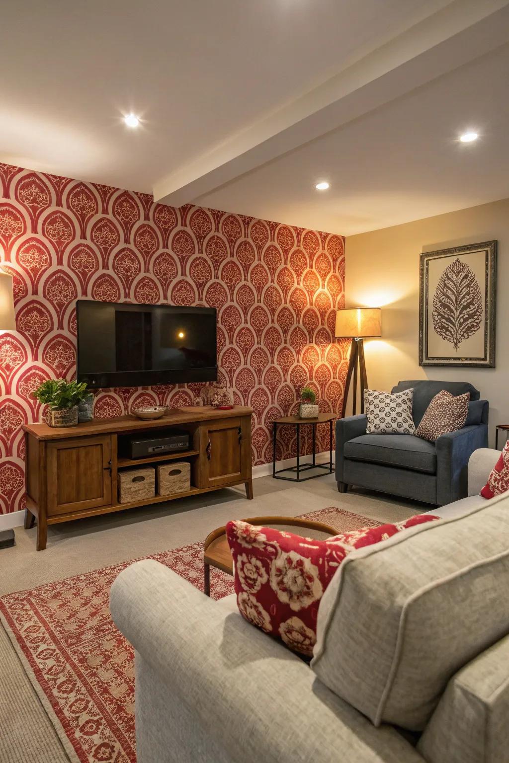 A feature wall can dramatically transform your living room.