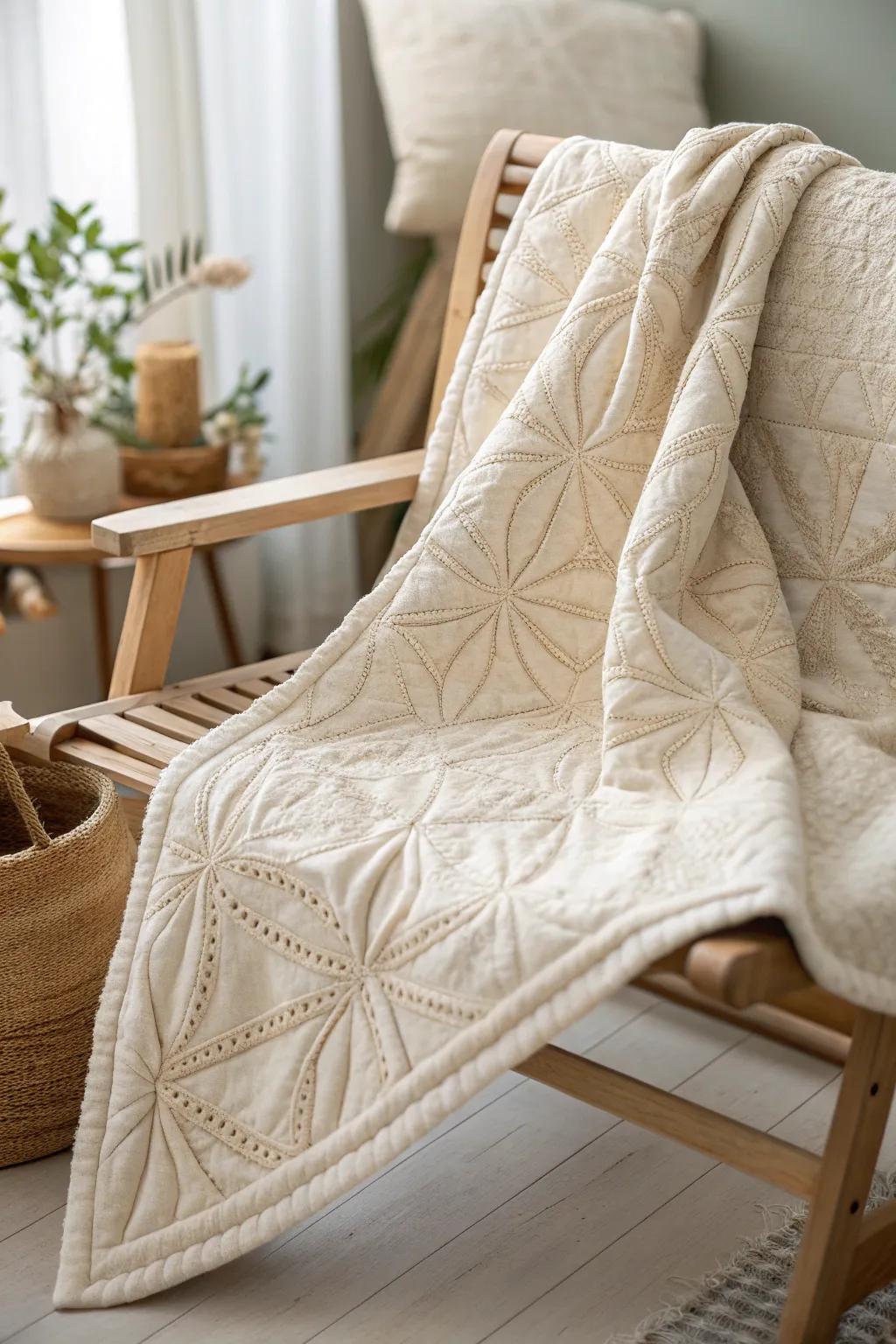 Discover the art of texture: where simplicity meets luxury in every stitch.