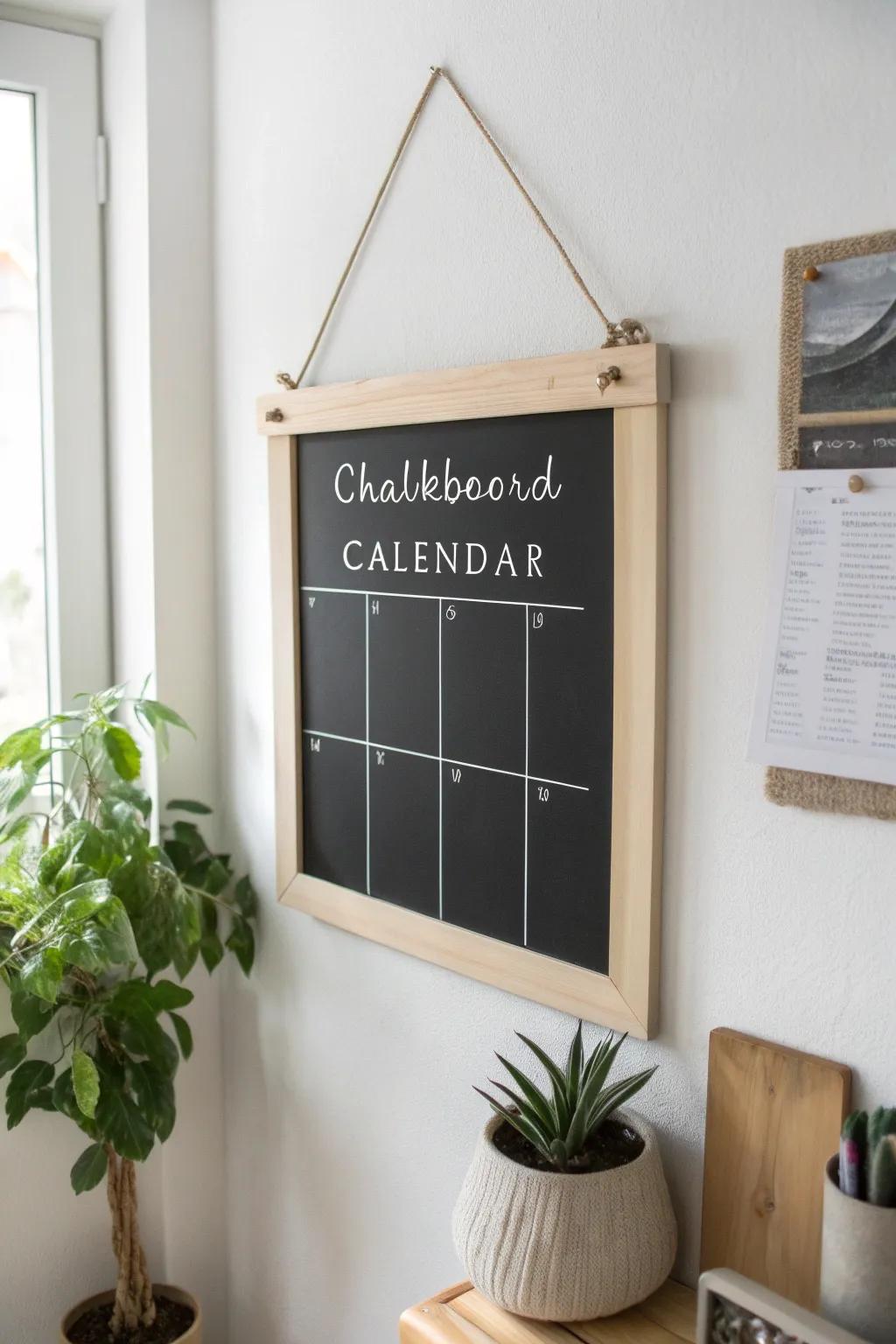 Stay organized stylishly with this chic slate scheduler—where ease meets practicality.