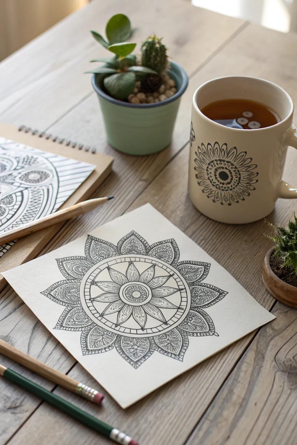Embrace the serene art of Zentangle—where simplicity converges with ingenuity.