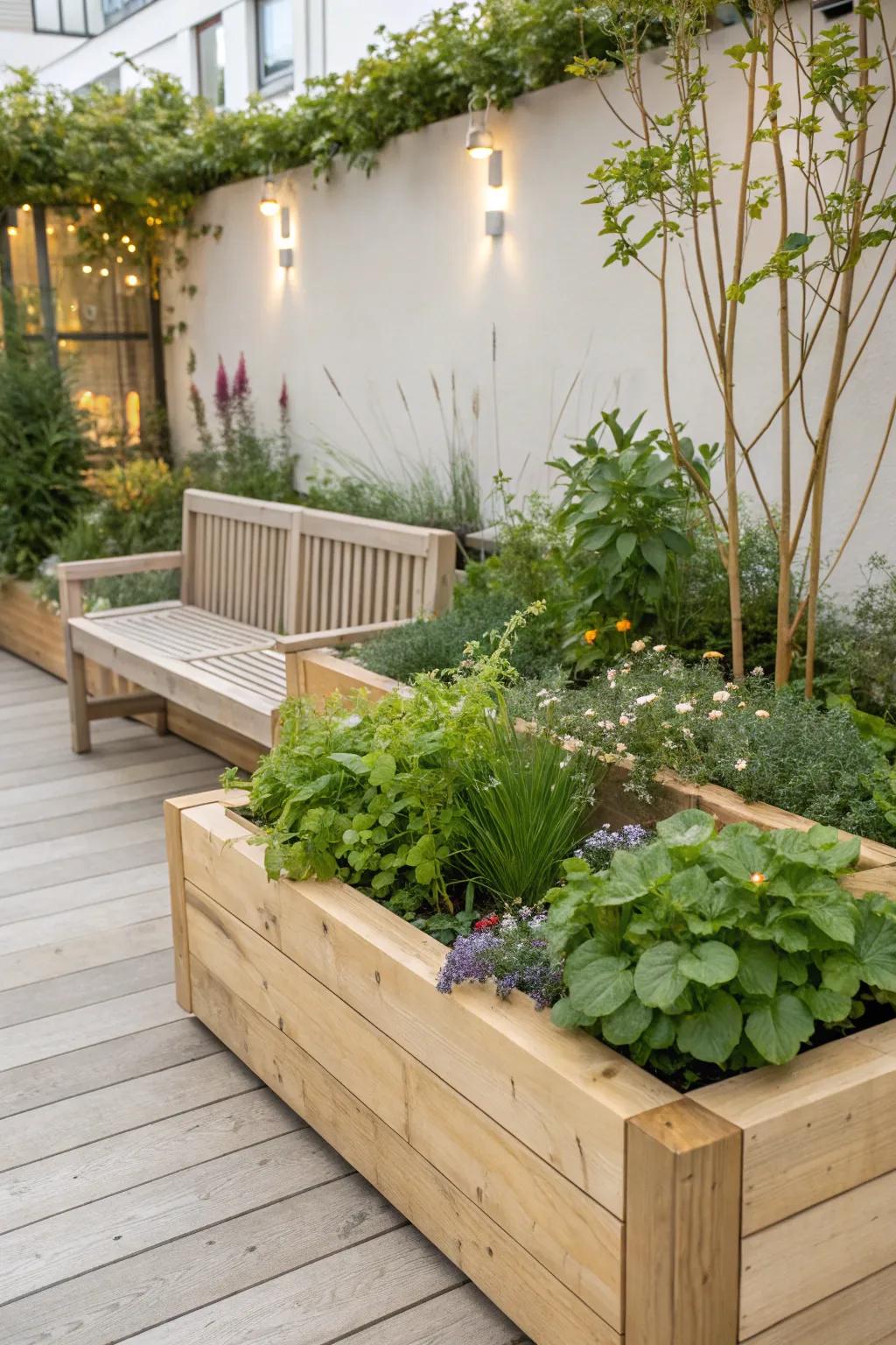 Unwind and rejuvenate with nature's embrace - a seamless fusion of garden allure and inviting seating.
