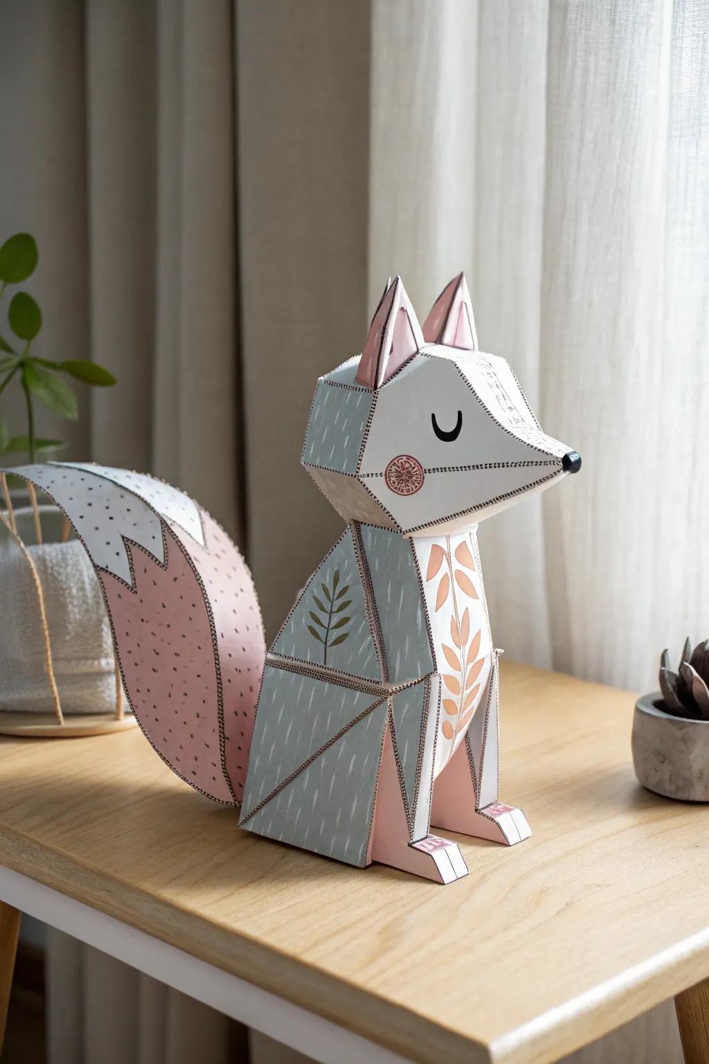 Unleash inventiveness with this delightful paper fox marionette—a perfect indoor pursuit for children!