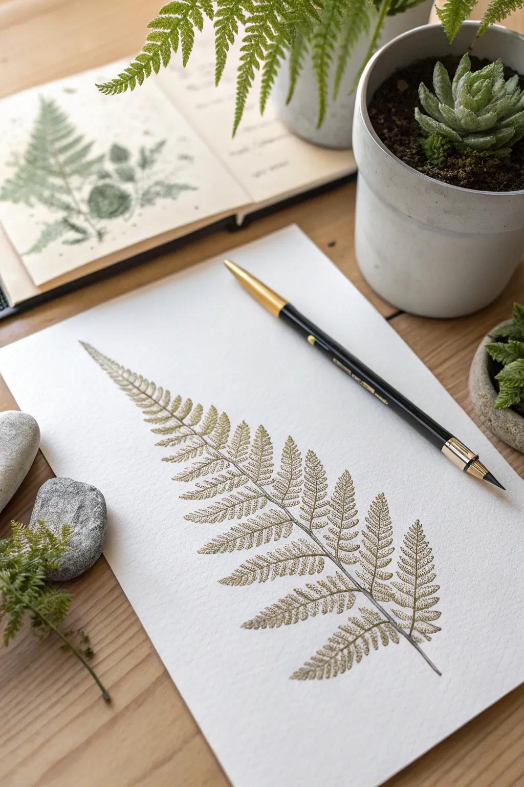 Uncover the serene sophistication in every leaf and line. 🌿✨ #BotanicalArt #InkDrawings #ScandiBoho