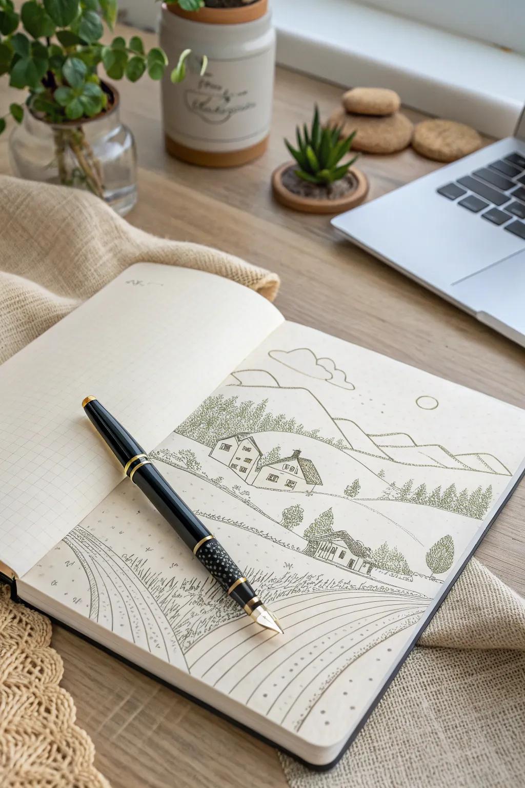 Capture the world through simplicity and panache, one stroke of the pen at a moment.