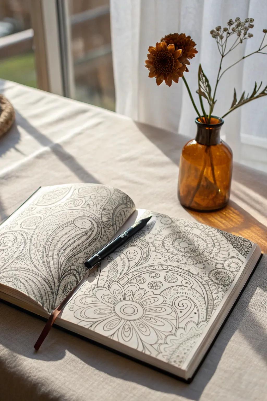 Find your zen with Zentangle: Where simplicity meets intricate beauty. 🖊️✨