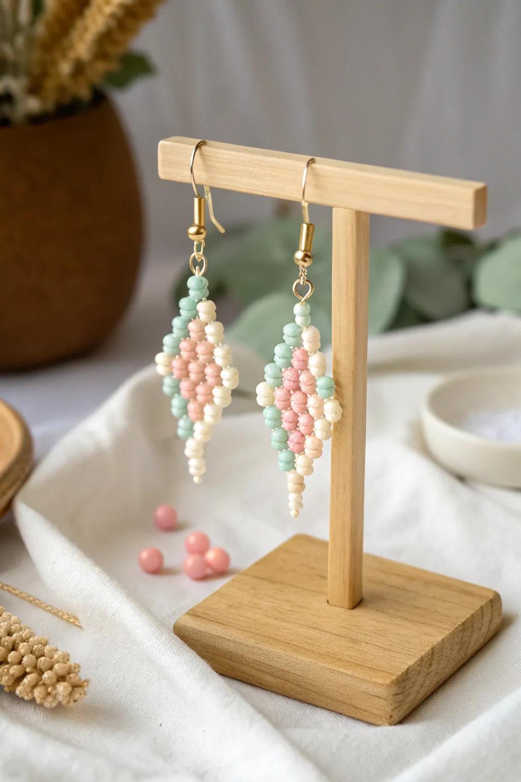 Embrace elegance with handcrafted fusing bead adornments that convey simplicity and loveliness.