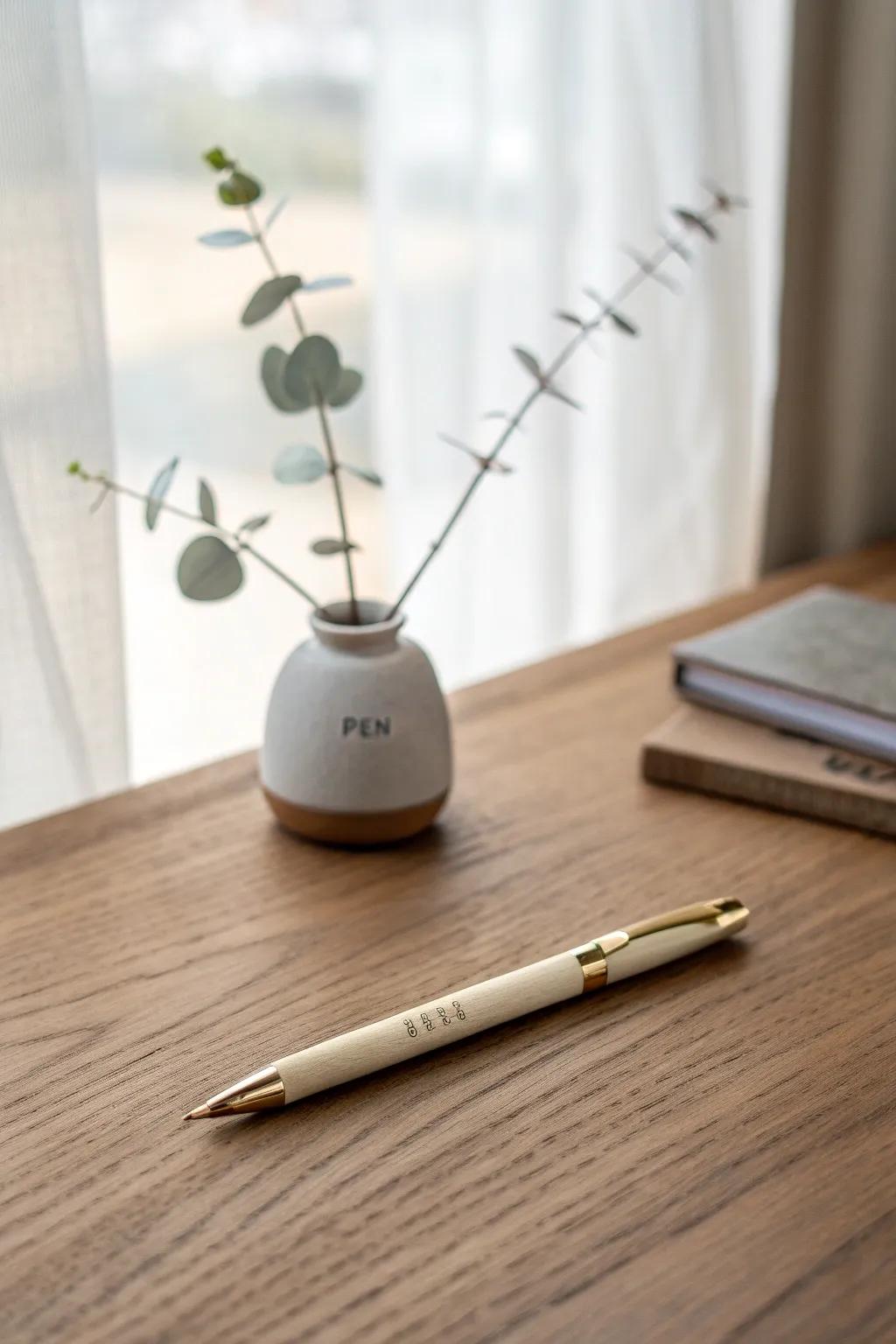 Elevate your gifting with a personalized inscribed pen—where refinement converges with consideration.