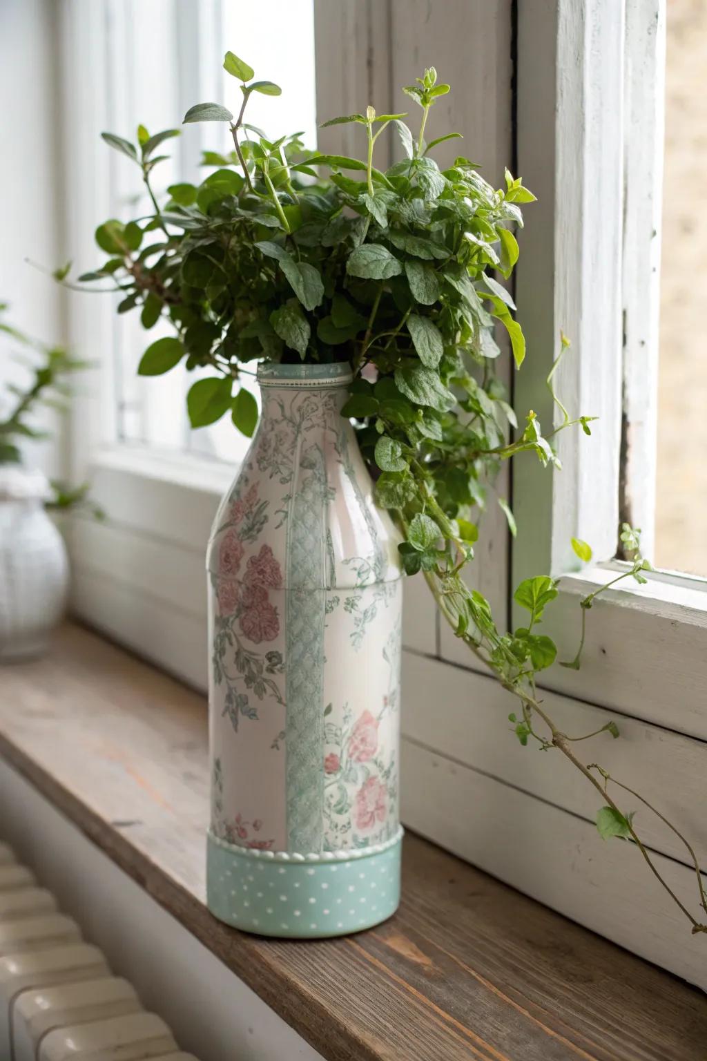 Elevate your area with DIY classic-inspired floral vessels for a chic, retro ambiance.