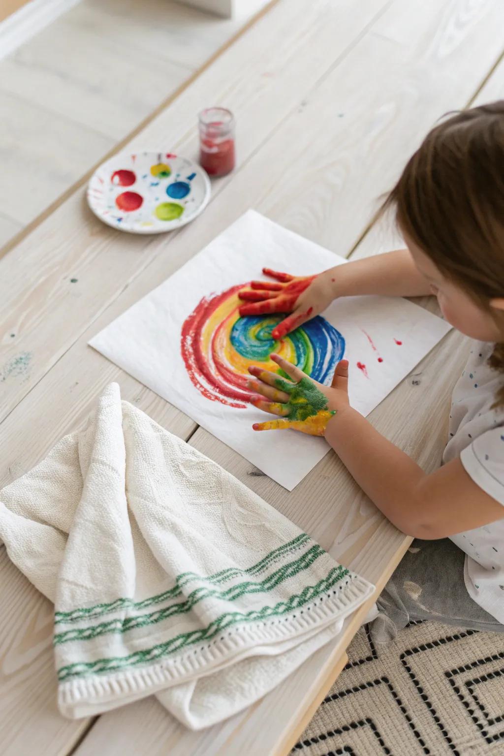 Small hands, vast creativity: Hand pigment enjoyment for budding artists!