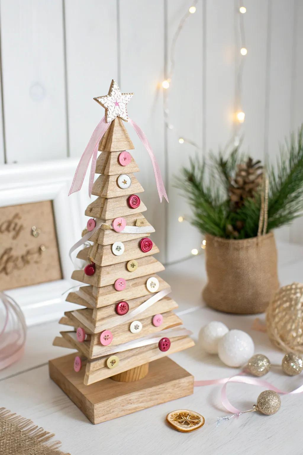 Craft your personal fragment of holiday sorcery through these enchanting stick firs! 🎄✨ #MinimalistChristmas #BohoCrafts