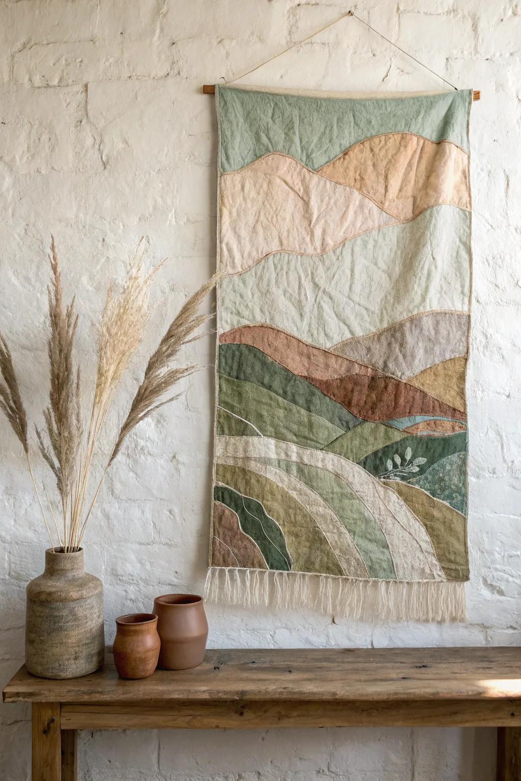 Embrace nature's palette with calming fabric painting colors.