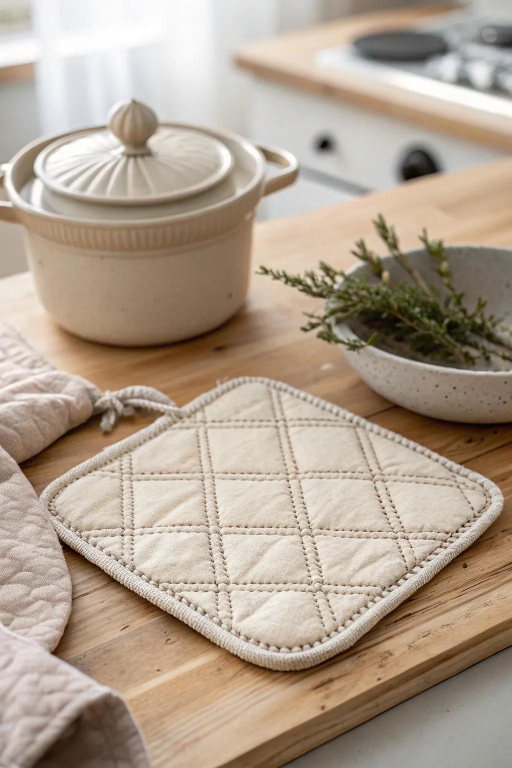 Handcrafted Refinement: Simplified Heat Shields Ideal for Your Culinary Space.