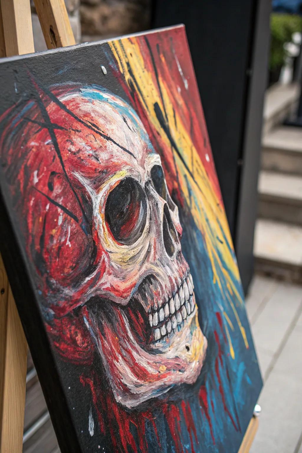 Unleash your imagination through daring abstract skull art that speaks volumes.