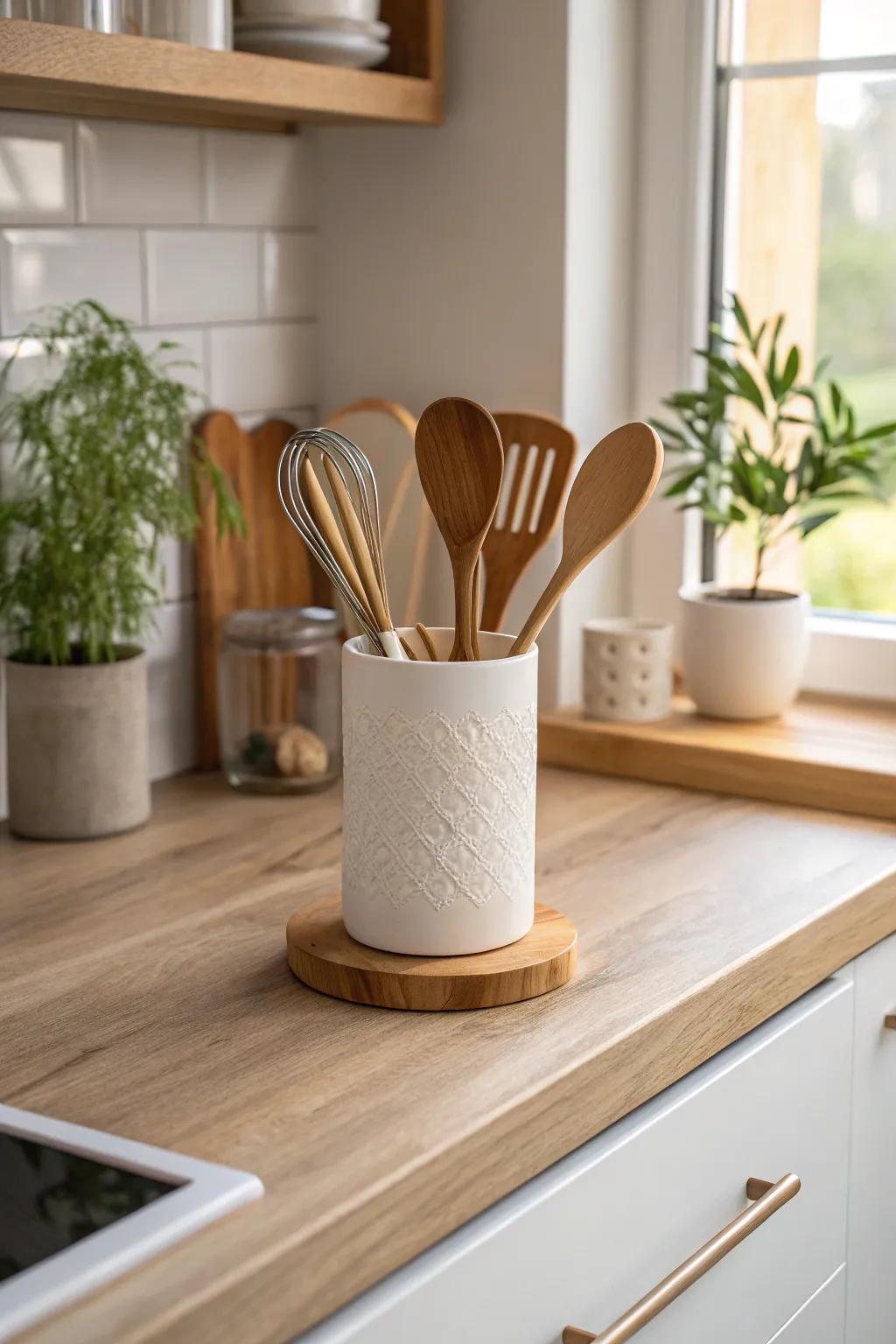 Embrace simplicity and elegance with a clutter-free kitchen counter. #MinimalistBeauty #ScandinavianDesign