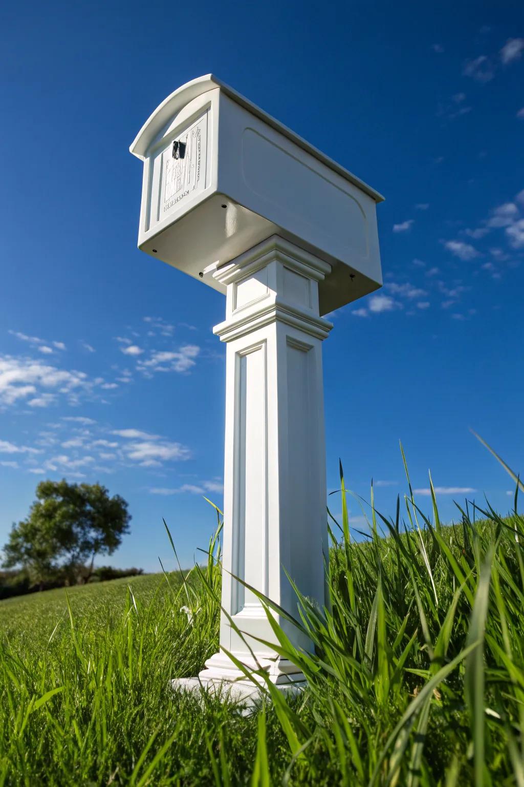 Uncover the grace of vinyl: resilience encounters design in a stunning mail pillar.
