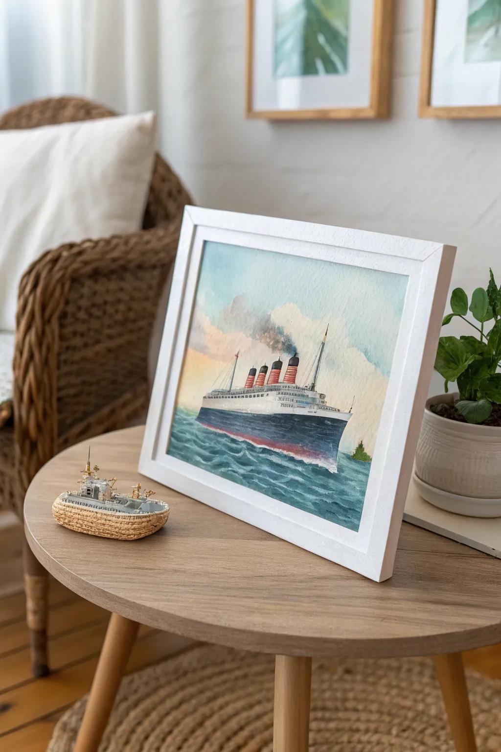 Embrace the refinement of the Ocean Liner through a serene aqueous showpiece.