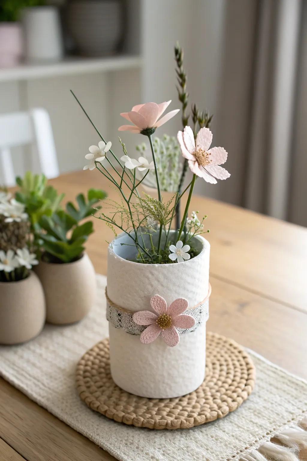 Minuscule blossoms, expansive grins: an endearing desk embellishment that ushers nature's charm indoors.