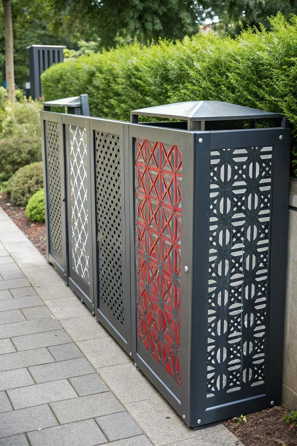 Elevate your plot with streamlined metallic display chic, where industrial meets elegance.