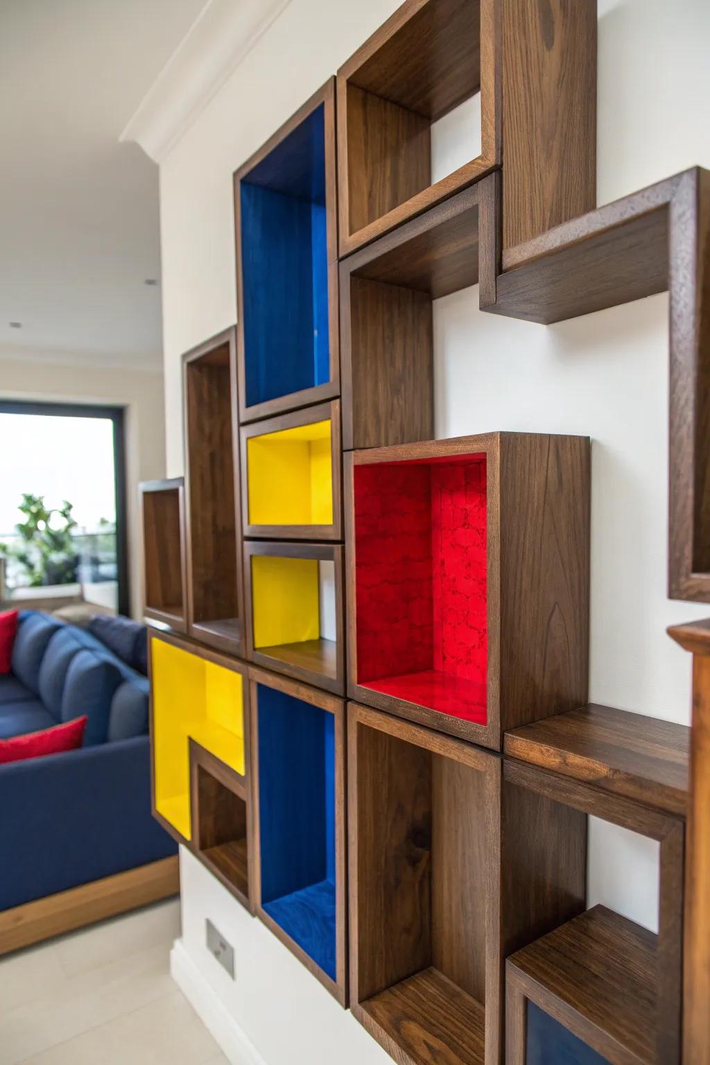 Introduce a playful twist to your walls using these Tetris-themed platforms; a seamless fusion of enjoyment and artisanship!