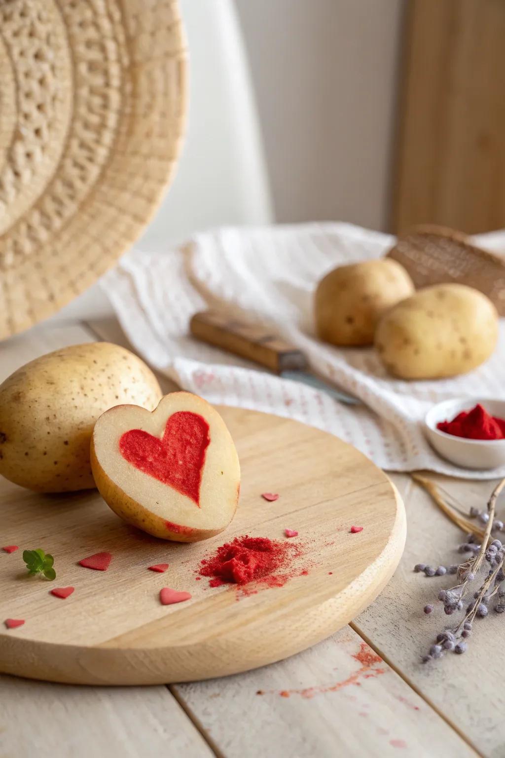 Crafting Love: Simple Heart Stamps for Little Hands