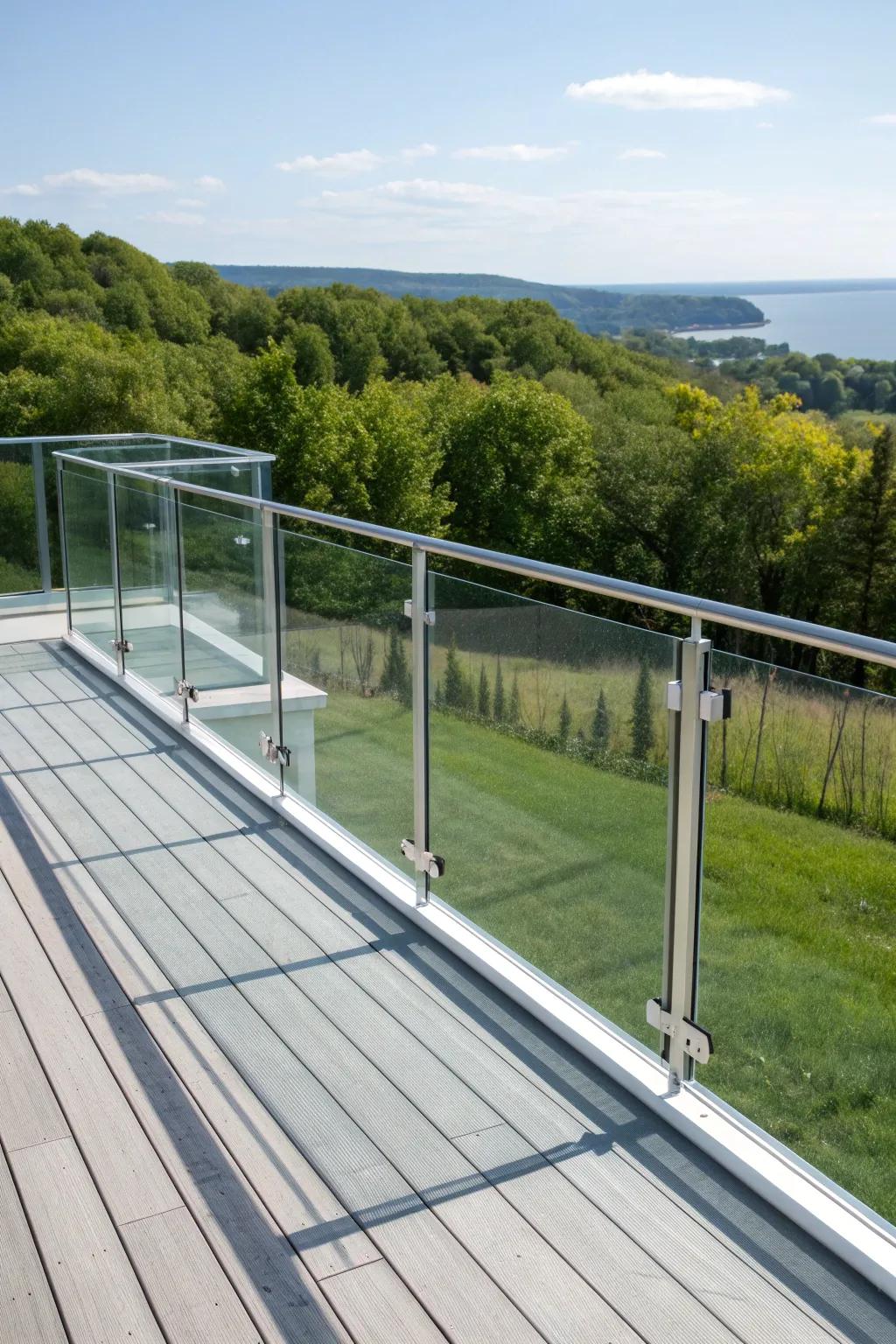 Unobstructed elegance: Glass frames that invite the landscape into your living space.