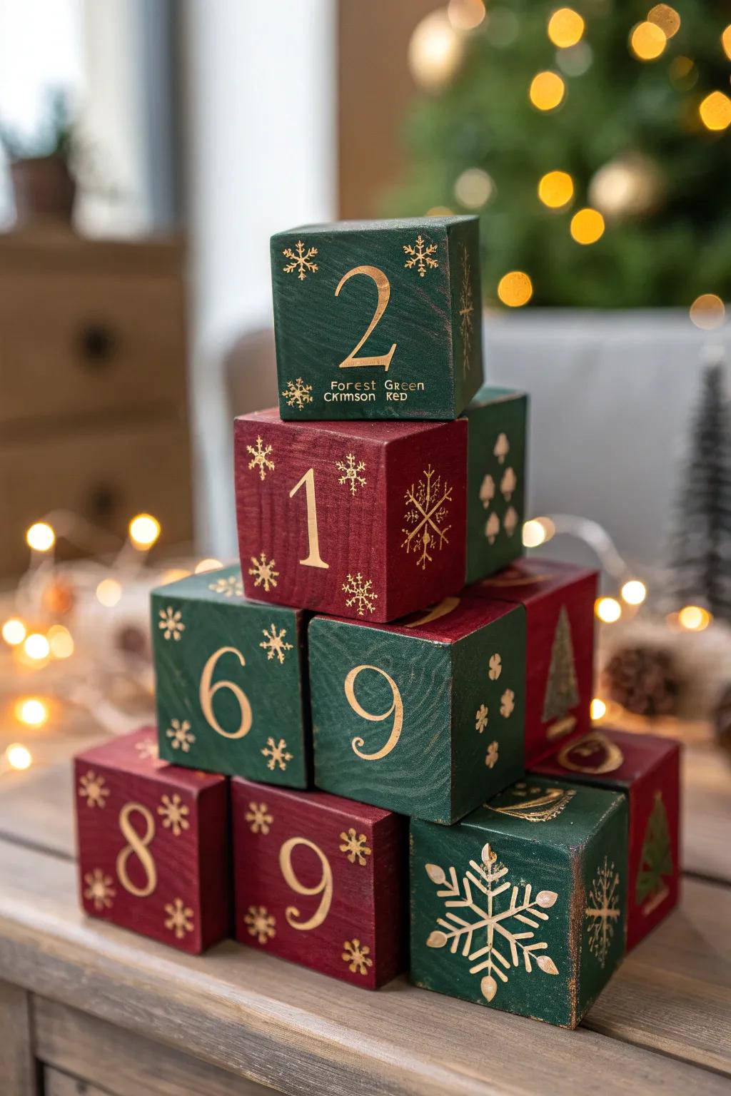 Countdown to Christmas using handcrafted charm: Discover the magic in each small compartment.