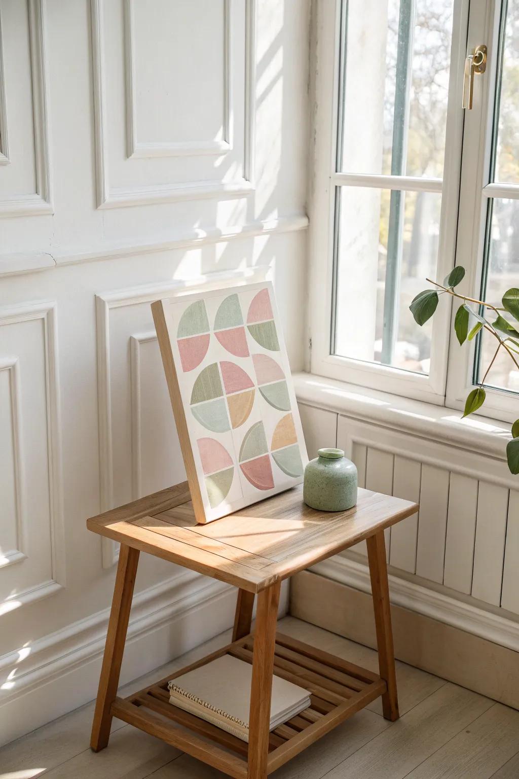 Nurture creativity and learning with this charming form grouping art venture for toddlers.
