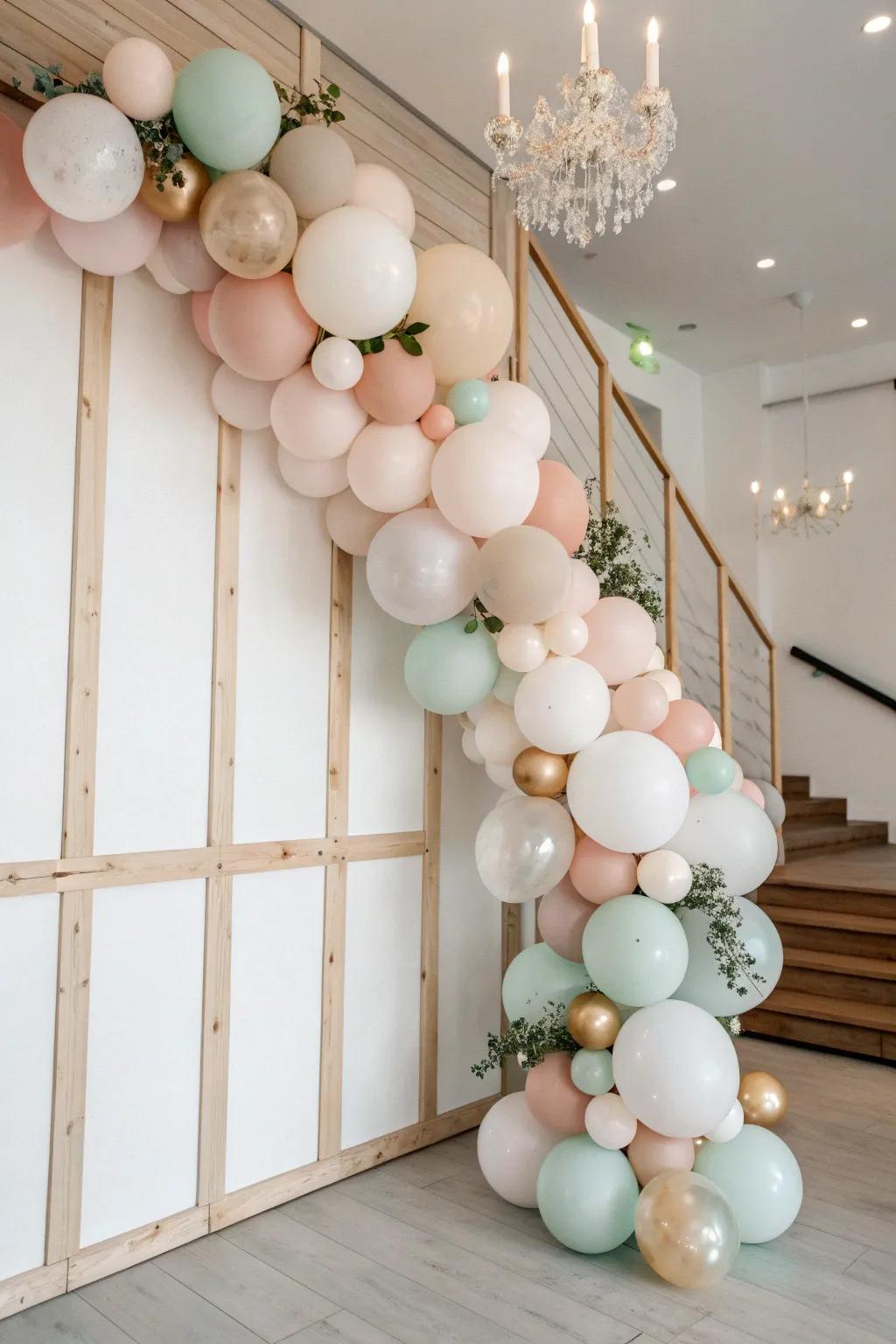 Elevate your celebrations with a chic, minimalist balloon garland that blends Scandinavian simplicity with boho elegance.
