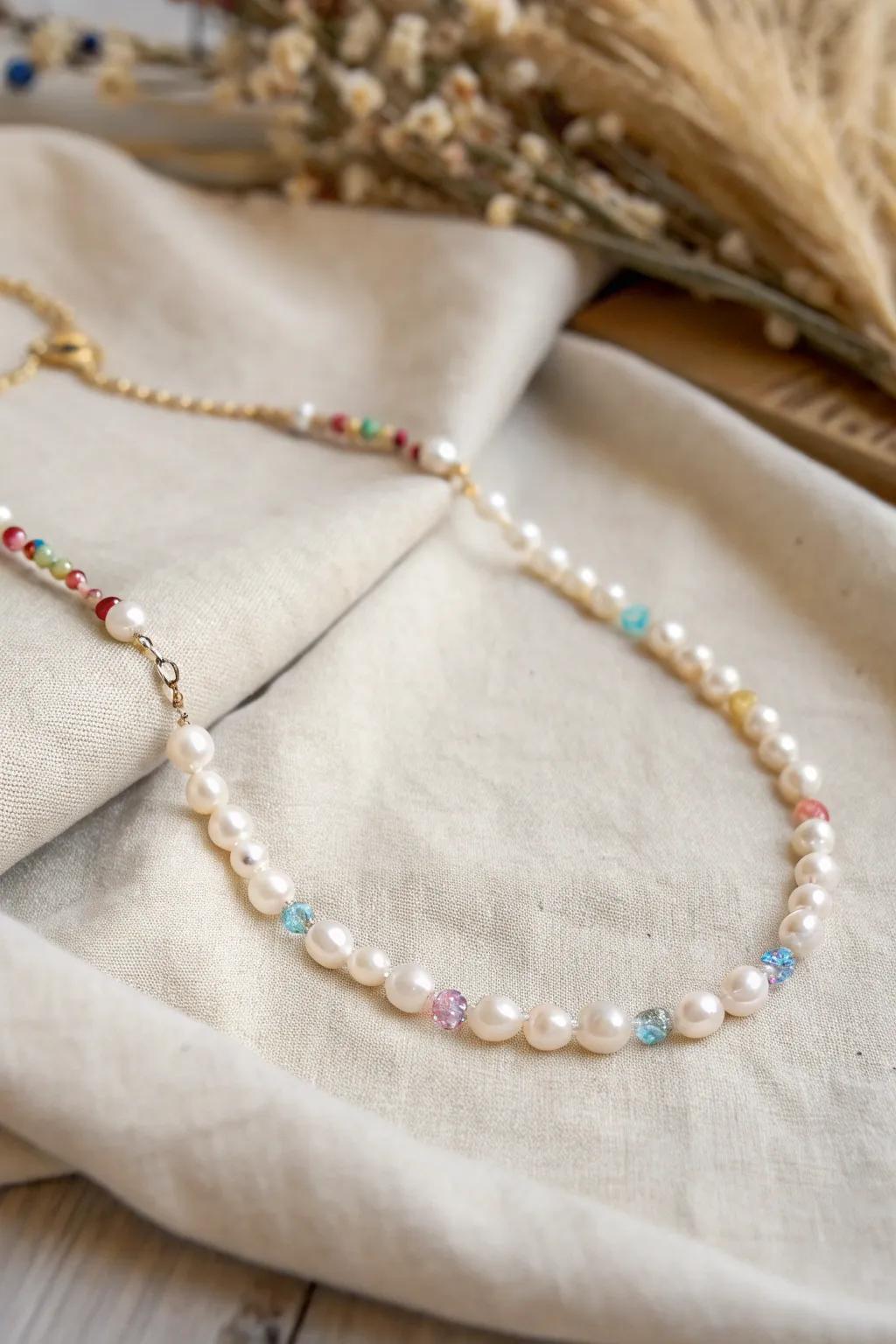Rejoice in elegance with 'Pearl Refinement' — a fusion of timeless pearls and playful colors.