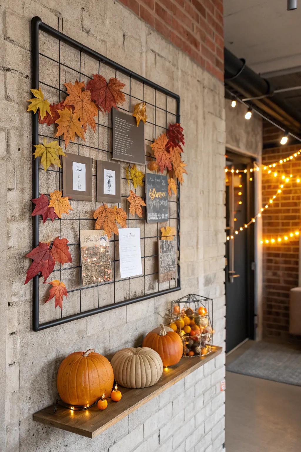 Transform your space with seasonal flair on your brick bulletin board. 🍂✨ #SeasonalDecor #AutumnVibes