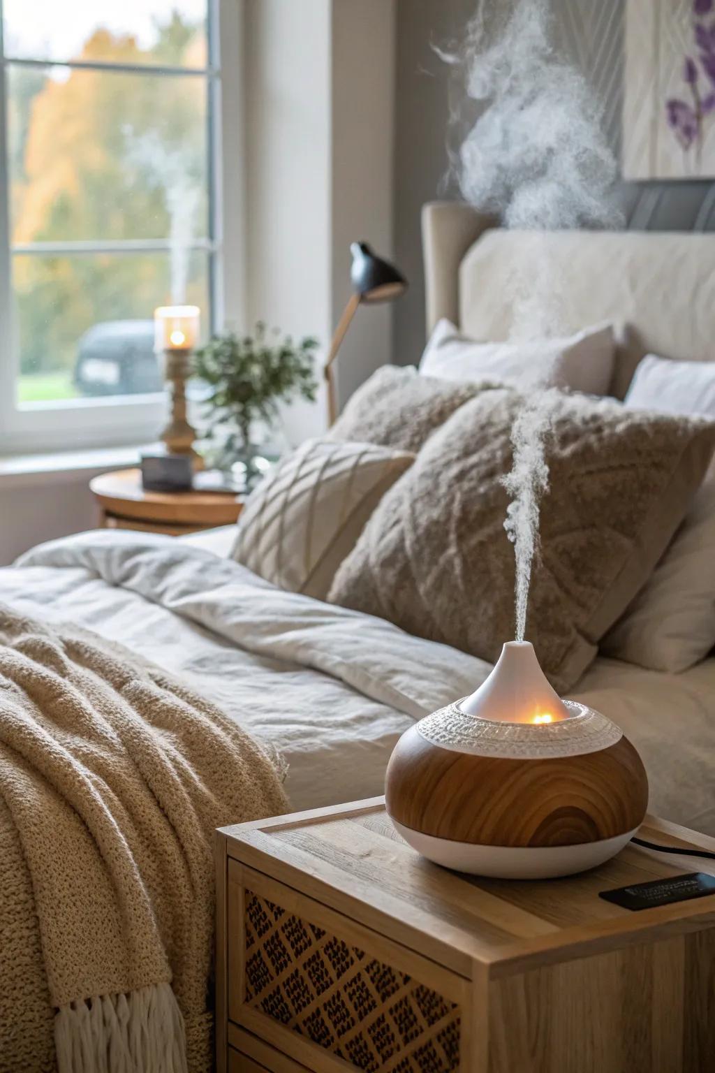 Fragrance therapy brings a soothing scent to the setting.