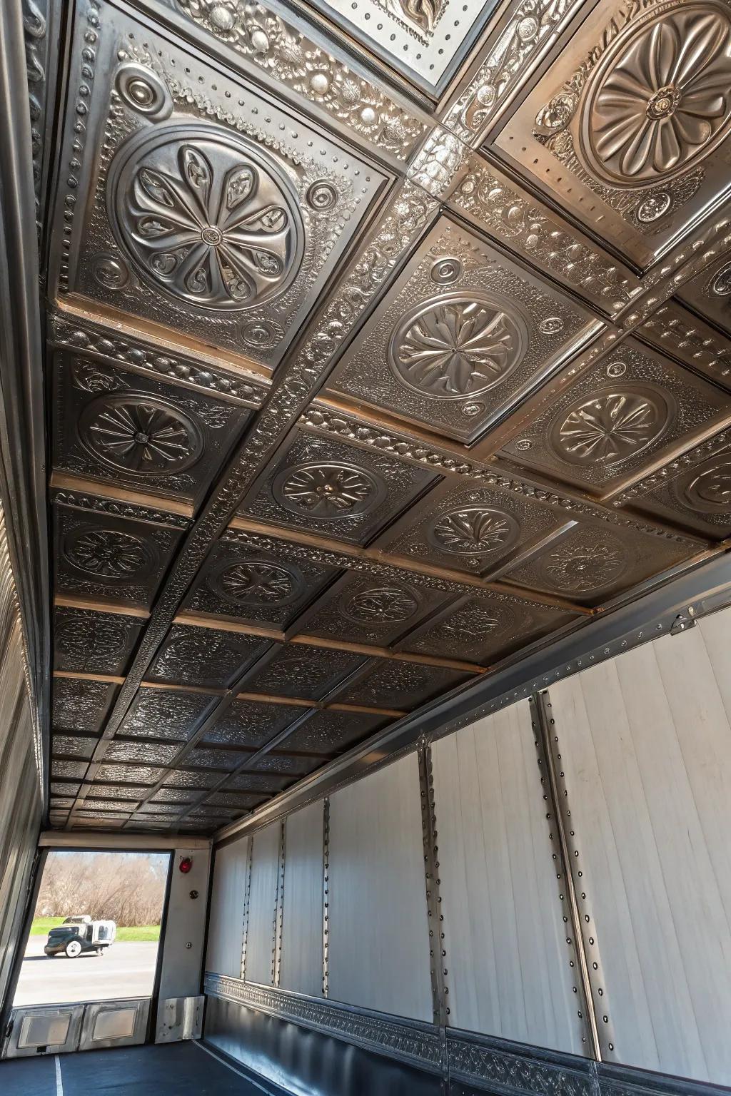 Improve your area using the timeless allure of classic tin tiles.