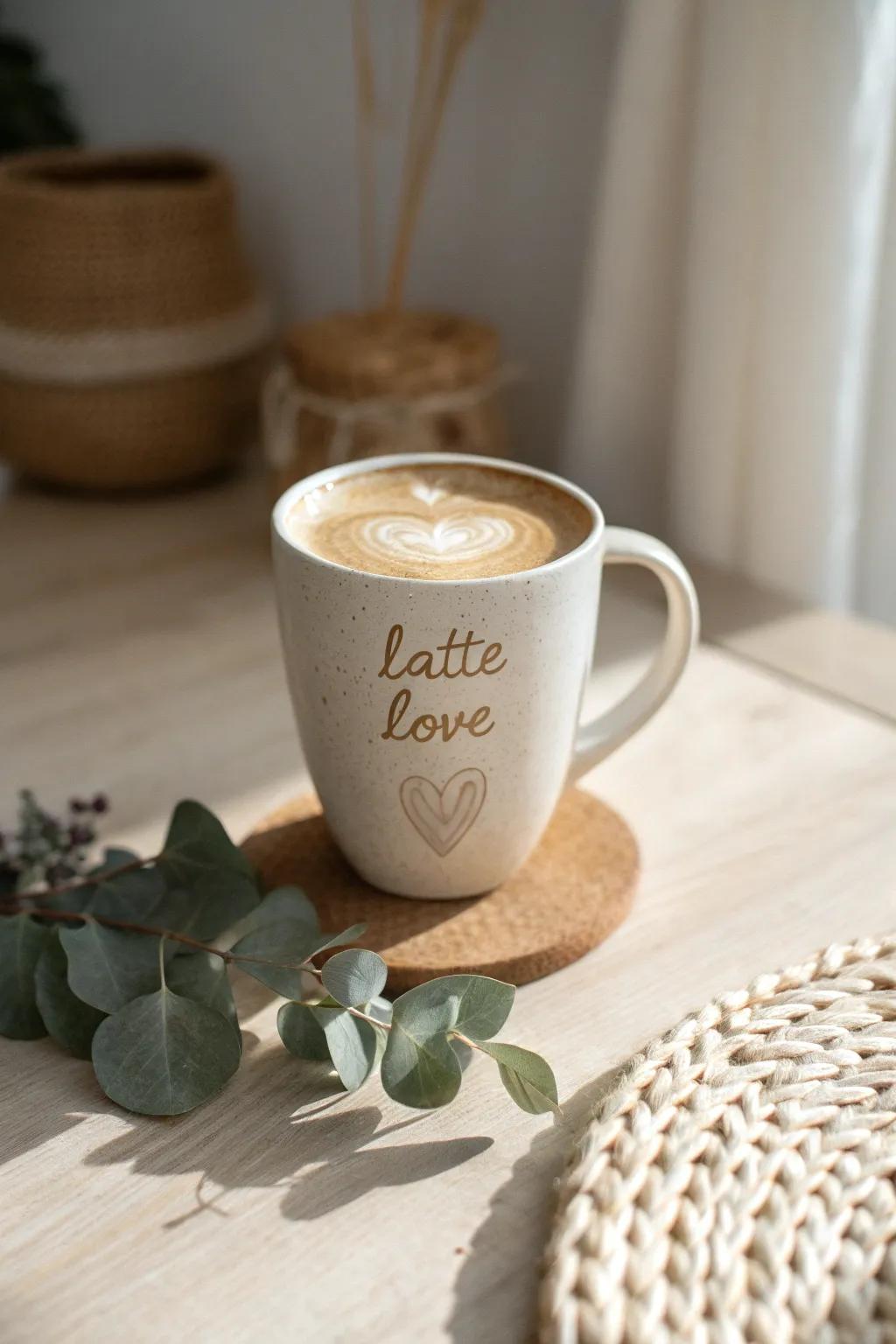 Warm your heart and soul with a touch of 'Latte Love'.