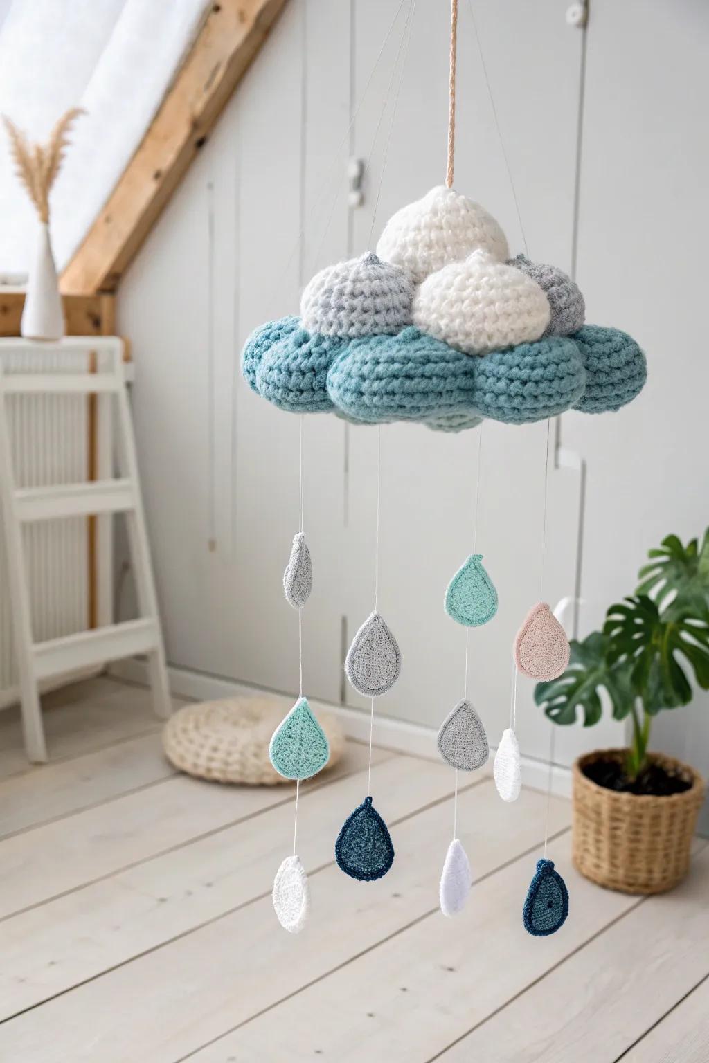 Embrace the allure of the weather via this whimsical crochet climatic ambiance cumulus, an immaculate amalgamation of simplicity and artistry.