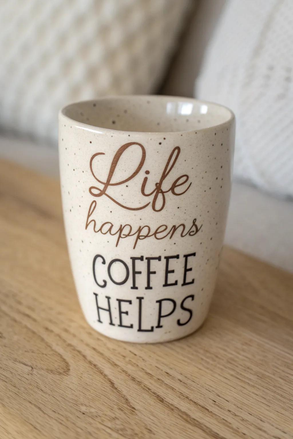 Commence your day with a touch of positivity and a sip of simplicity.