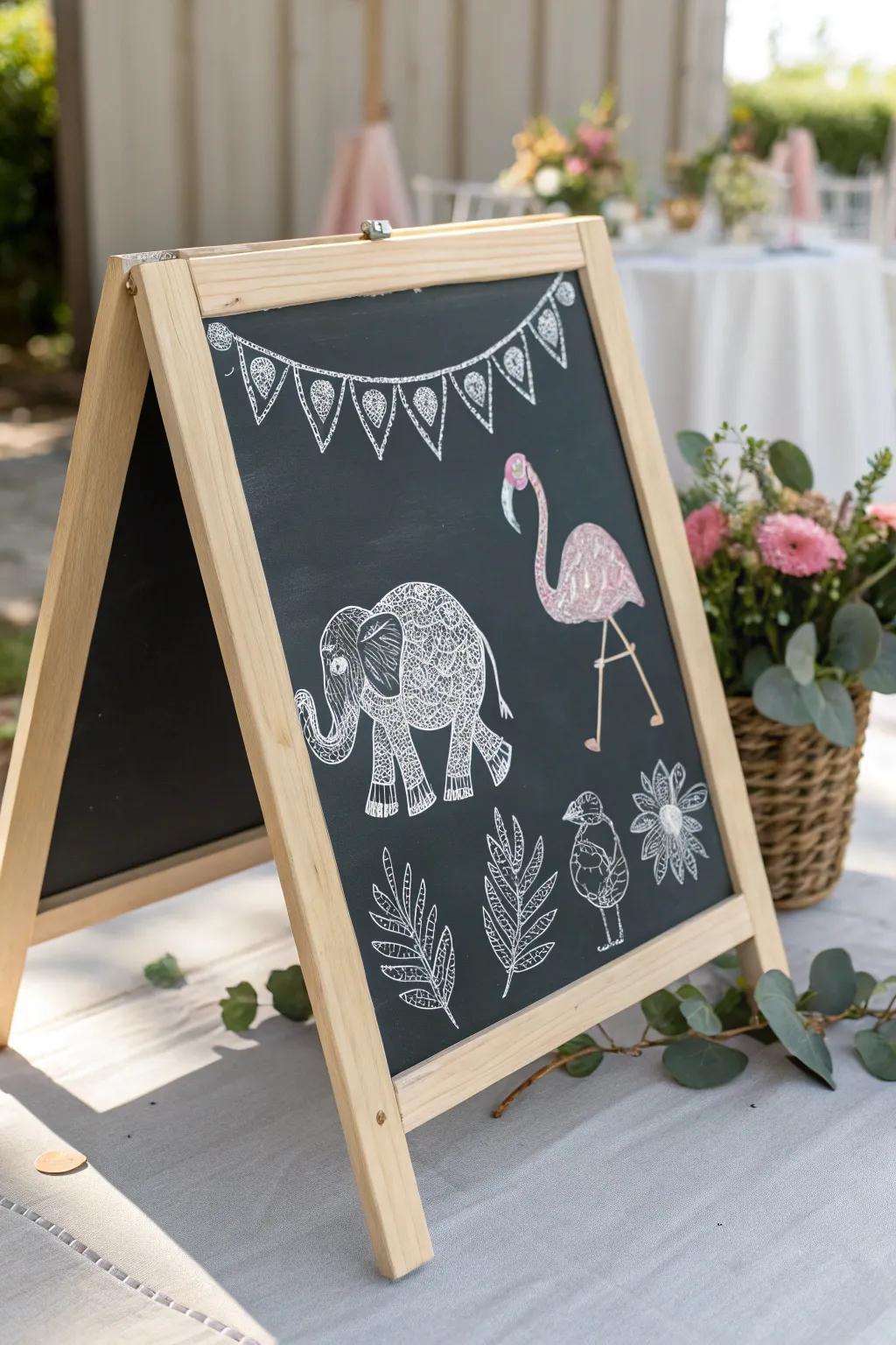 Join the whimsical animal procession: where elegance meets playful creativity.