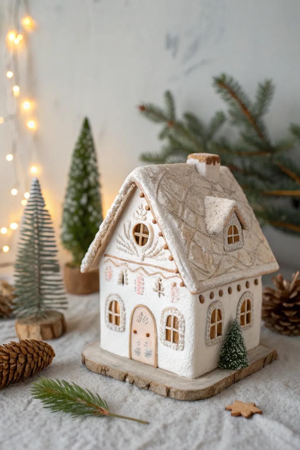 Capture the charm of a quaint alpine town with your own DIY Christmas hamlet centerpiece.