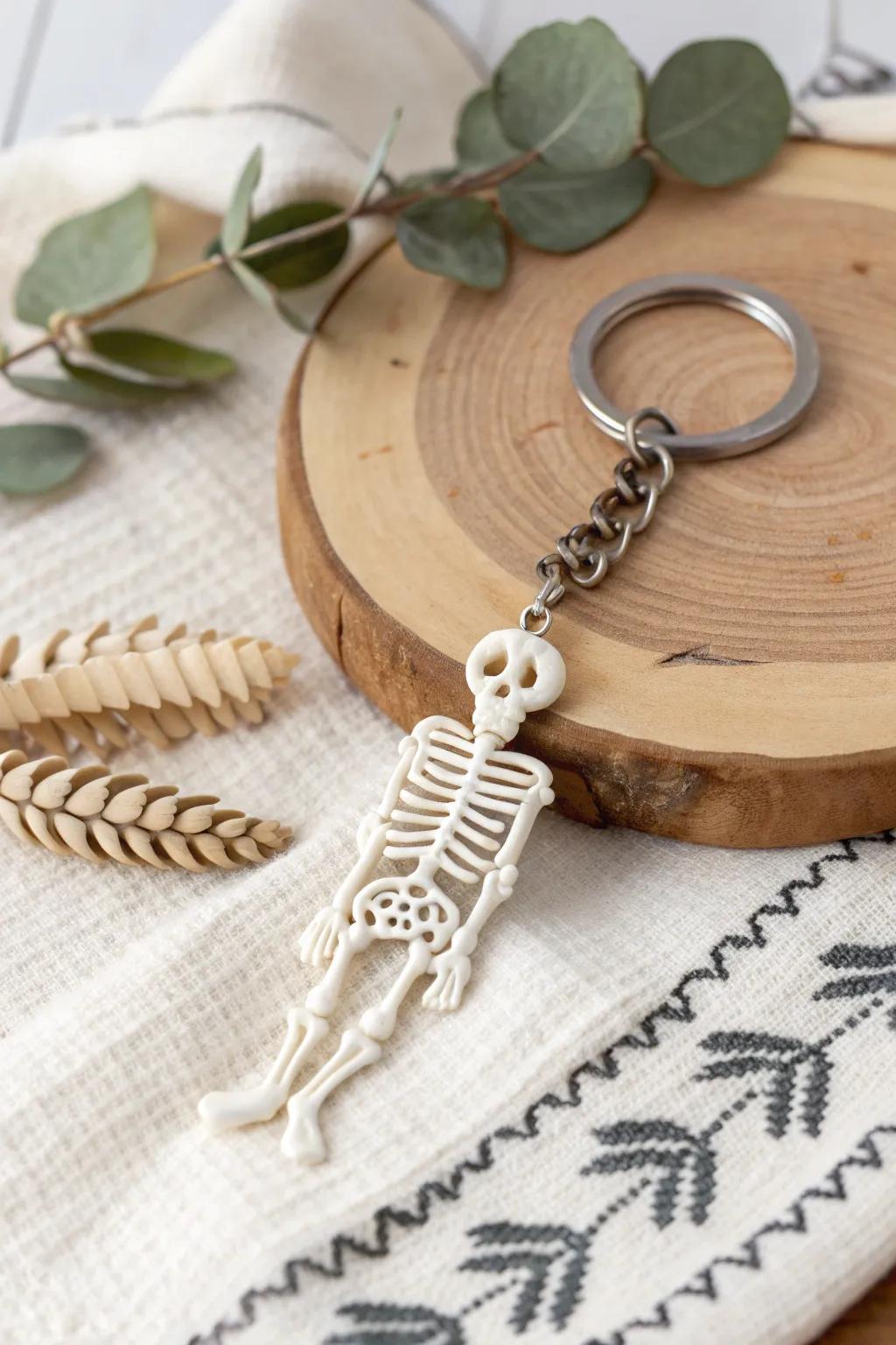 Welcome the spooky season with this charming DIY skeletal emblem, a seamless fusion of amusement and craftsmanship!