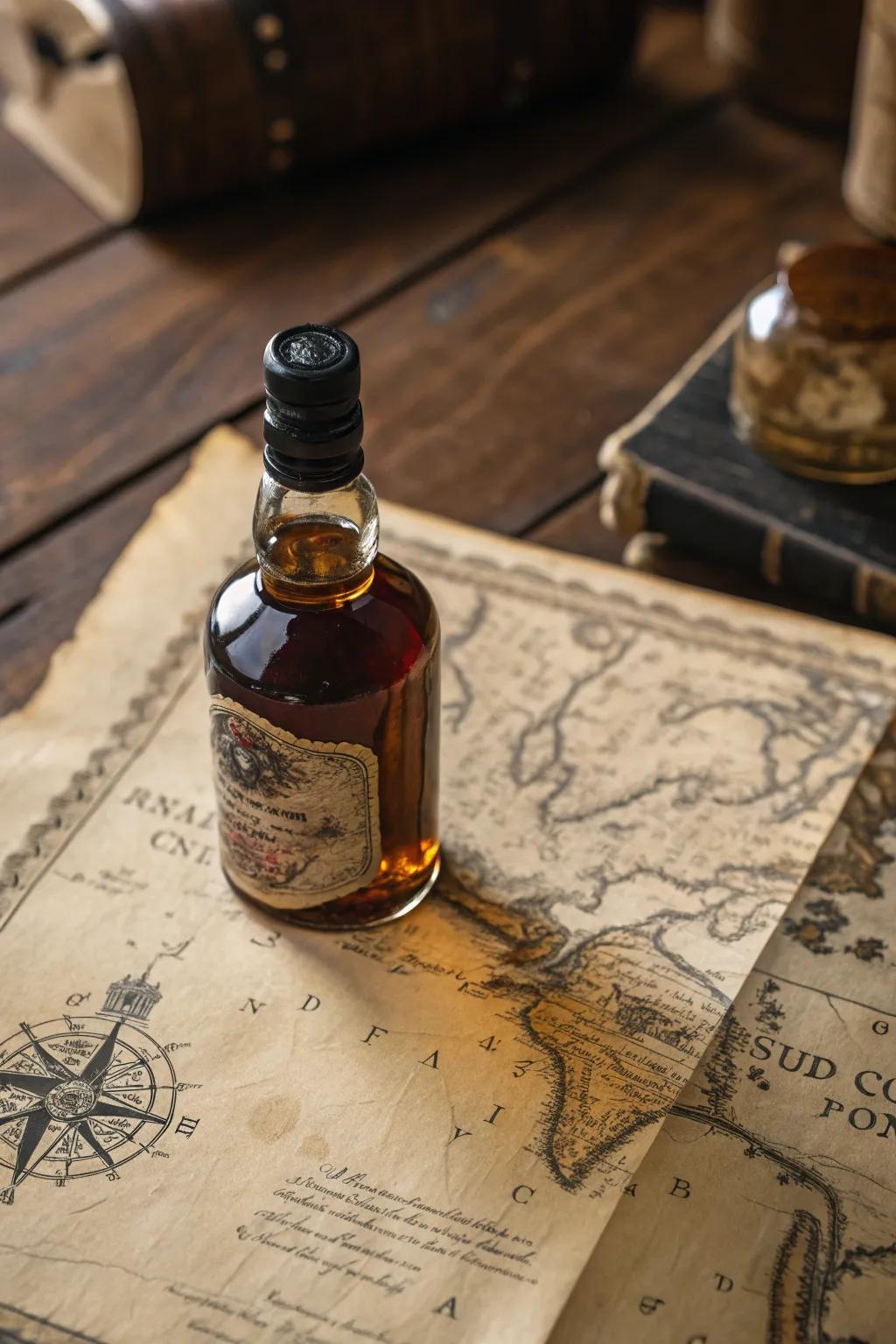 Vintage Elegance: A narrative encapsulated within each sip and each fold of the chart.
