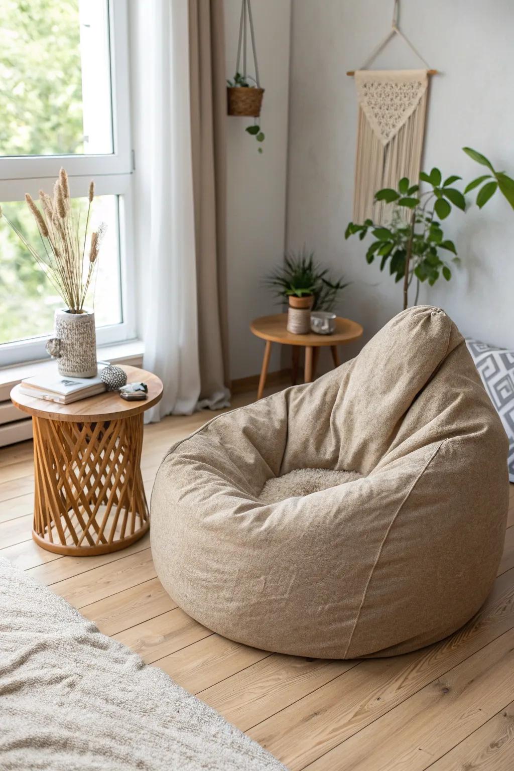Create the perfect movie night setup with a stylish scatter cushion for ultimate comfort and a touch of Scandinavian-Boho charm.